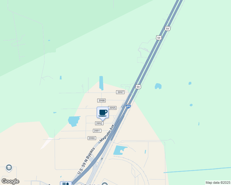 map of restaurants, bars, coffee shops, grocery stores, and more near 91 County Road 3998 in Cleveland