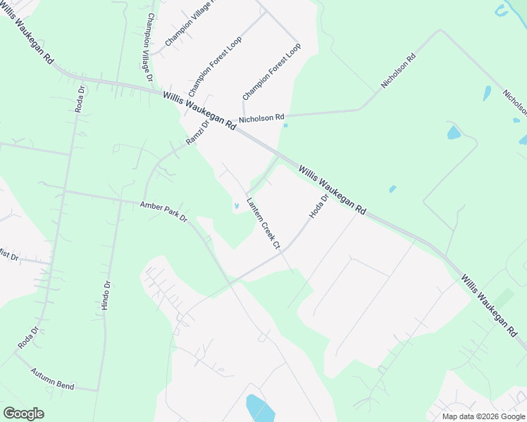 map of restaurants, bars, coffee shops, grocery stores, and more near 9102 Lantern Creek Court in Conroe