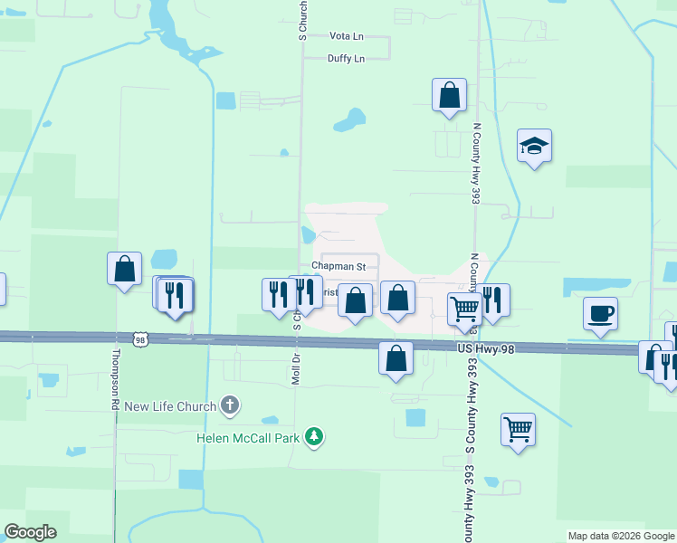 map of restaurants, bars, coffee shops, grocery stores, and more near 83 Hatton Court in Santa Rosa Beach