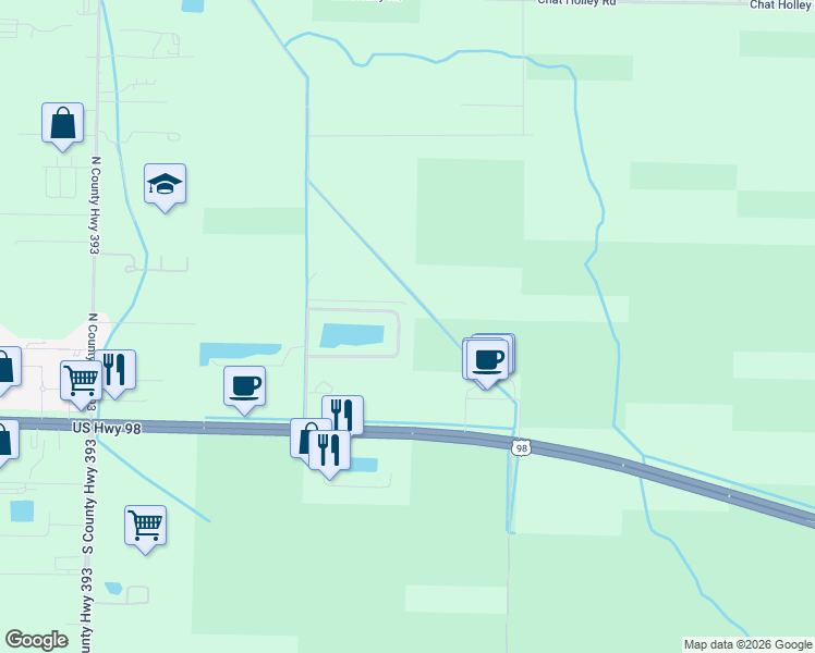 map of restaurants, bars, coffee shops, grocery stores, and more near 314 Anderson Road in Santa Rosa Beach