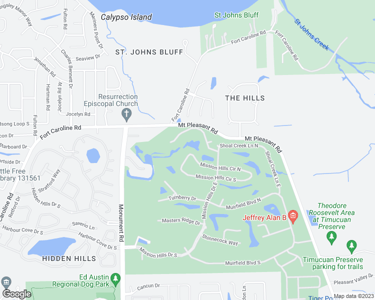 map of restaurants, bars, coffee shops, grocery stores, and more near 12494 Highview Drive in Jacksonville