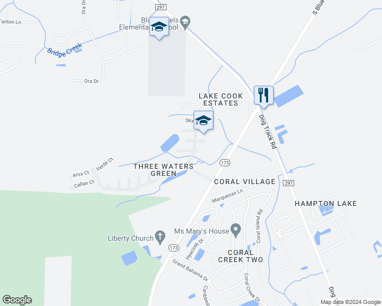 map of restaurants, bars, coffee shops, grocery stores, and more near 49 Assana Court in Pensacola