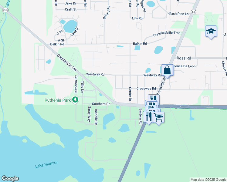 map of restaurants, bars, coffee shops, grocery stores, and more near 4748 Hibiscus Avenue in Tallahassee