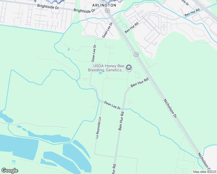 map of restaurants, bars, coffee shops, grocery stores, and more near 1945 Dean Lee Drive in Baton Rouge