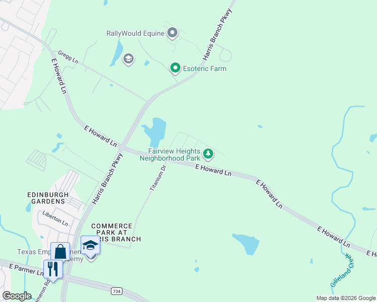 map of restaurants, bars, coffee shops, grocery stores, and more near 13008 Foreston Drive in Austin