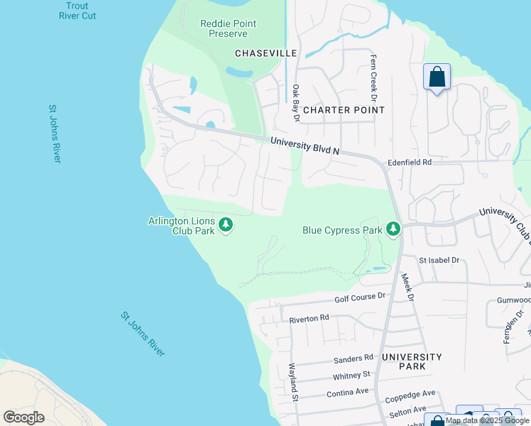map of restaurants, bars, coffee shops, grocery stores, and more near 4488 Misty Dawn Court South in Jacksonville