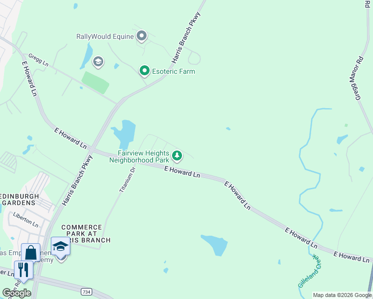 map of restaurants, bars, coffee shops, grocery stores, and more near 6612 Routenburn Street in Austin