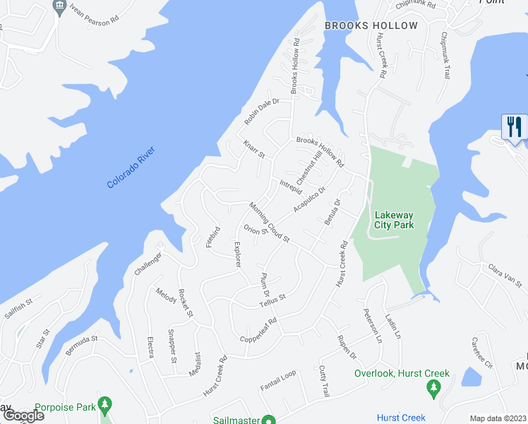 map of restaurants, bars, coffee shops, grocery stores, and more near 8 Casa Verde in Lakeway