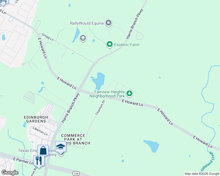 map of restaurants, bars, coffee shops, grocery stores, and more near 13008 Foreston Drive in Austin