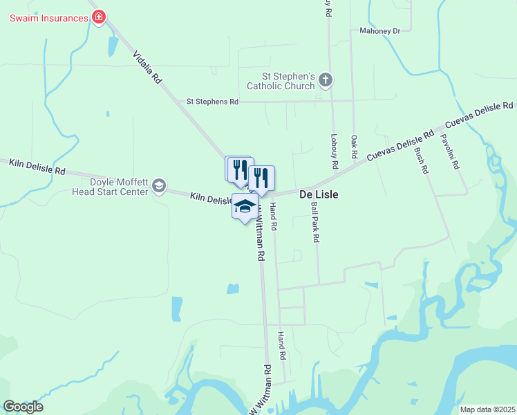 map of restaurants, bars, coffee shops, grocery stores, and more near 6303 West Wittman Road in Pass Christian