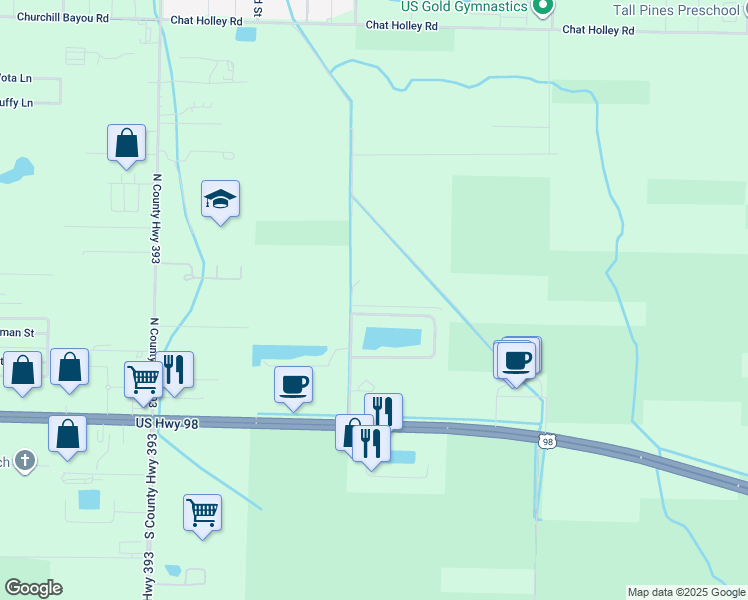map of restaurants, bars, coffee shops, grocery stores, and more near 487 Anderson Road in Santa Rosa Beach