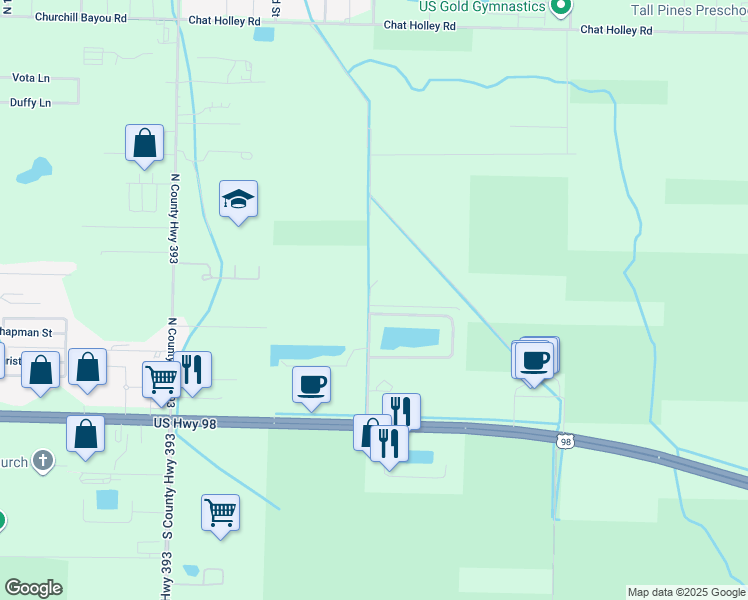map of restaurants, bars, coffee shops, grocery stores, and more near 13 Lullaby Loop in Santa Rosa Beach