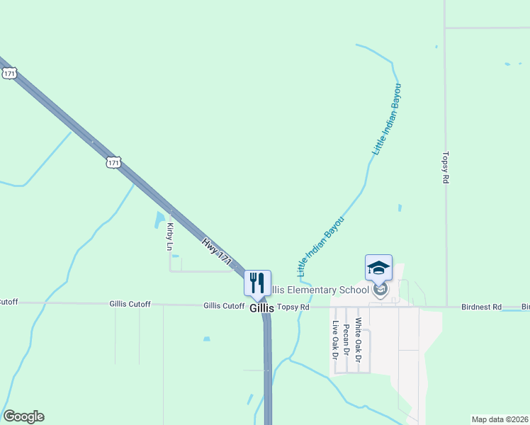 map of restaurants, bars, coffee shops, grocery stores, and more near 4321 U.S. 171 in Lake Charles