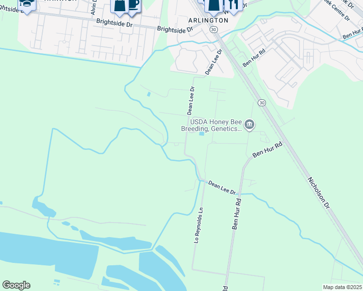 map of restaurants, bars, coffee shops, grocery stores, and more near 1945 Dean Lee Drive in Baton Rouge