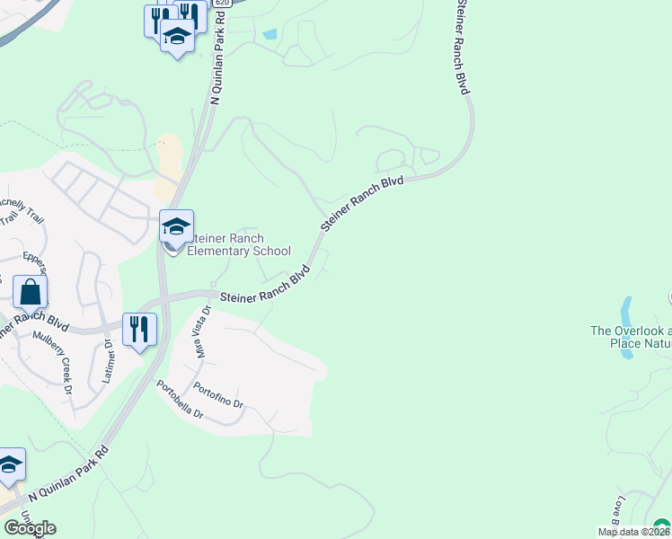 map of restaurants, bars, coffee shops, grocery stores, and more near 11804 Vista Verde Cove in Austin