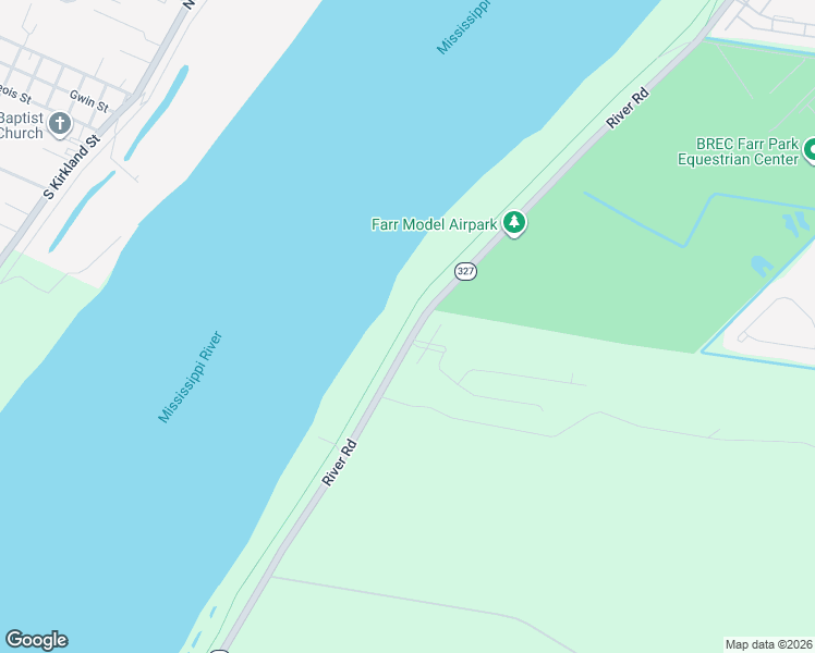 map of restaurants, bars, coffee shops, grocery stores, and more near 6410 River Road in Baton Rouge