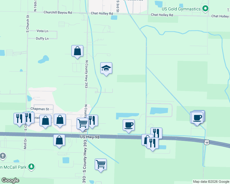 map of restaurants, bars, coffee shops, grocery stores, and more near 294 Magnolia Creek Road in Santa Rosa Beach