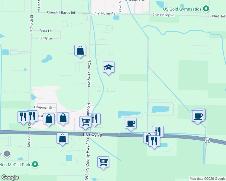 map of restaurants, bars, coffee shops, grocery stores, and more near 275 Magnolia Creek Road in Santa Rosa Beach
