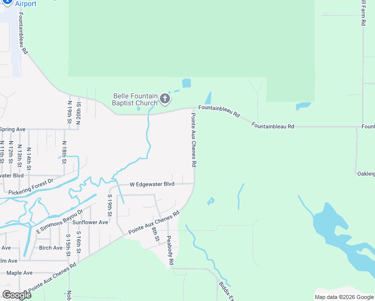 map of restaurants, bars, coffee shops, grocery stores, and more near 7512 Pointe Aux Chenes Road in Ocean Springs