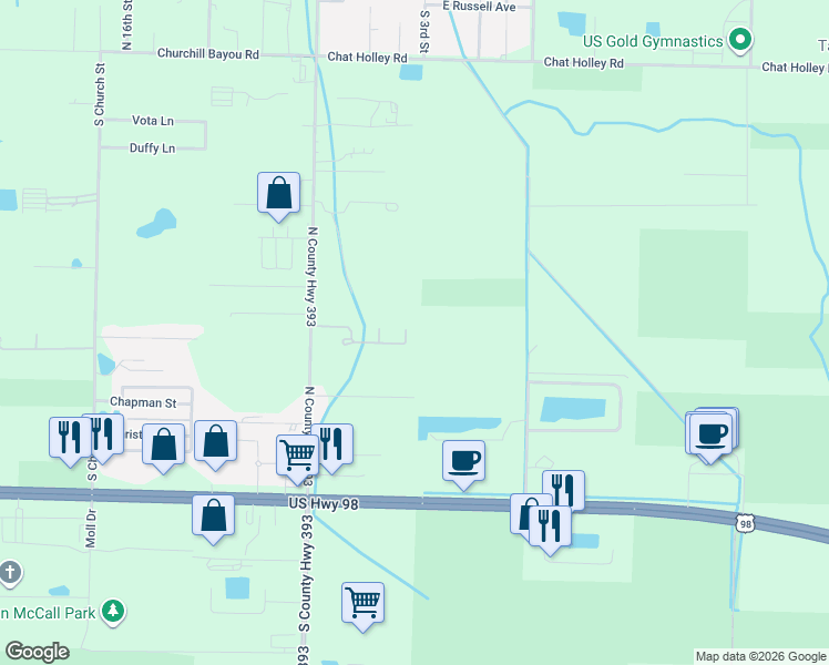 map of restaurants, bars, coffee shops, grocery stores, and more near 318 Magnolia Creek Road in Santa Rosa Beach