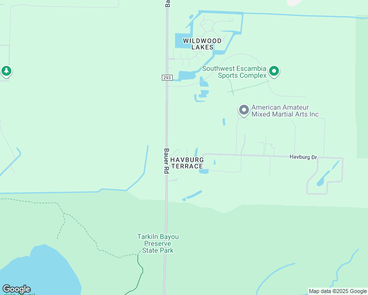 map of restaurants, bars, coffee shops, grocery stores, and more near 2111 Karlburg Drive in Pensacola