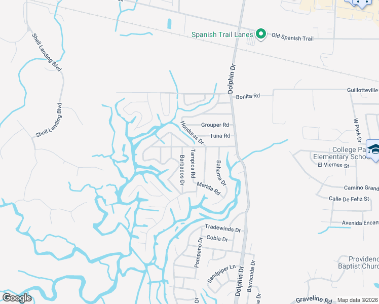 map of restaurants, bars, coffee shops, grocery stores, and more near 2604 Tampica Rd in Gautier