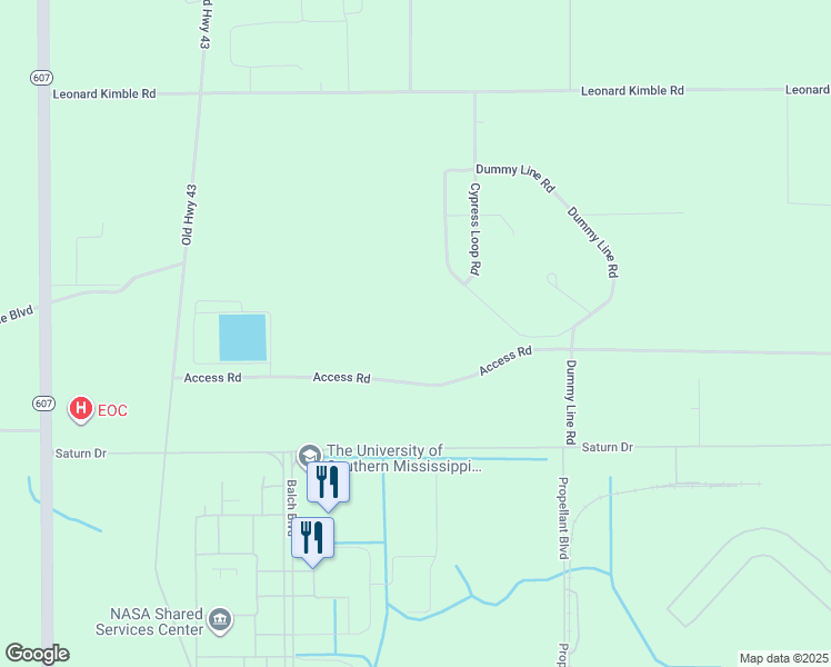 map of restaurants, bars, coffee shops, grocery stores, and more near in STENNIS CTR