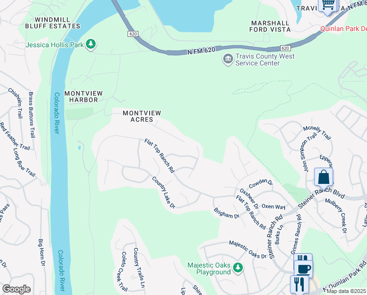 map of restaurants, bars, coffee shops, grocery stores, and more near 3304 Summer Canyon Drive in Austin