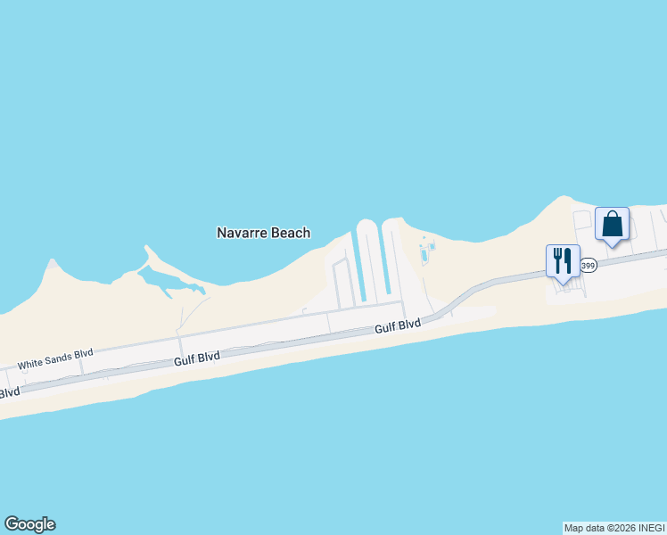 map of restaurants, bars, coffee shops, grocery stores, and more near 1401 Homeport Drive in Navarre
