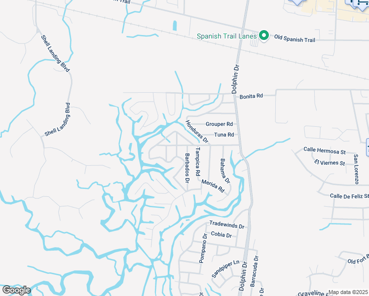 map of restaurants, bars, coffee shops, grocery stores, and more near 2621 Barbados Drive in Gautier