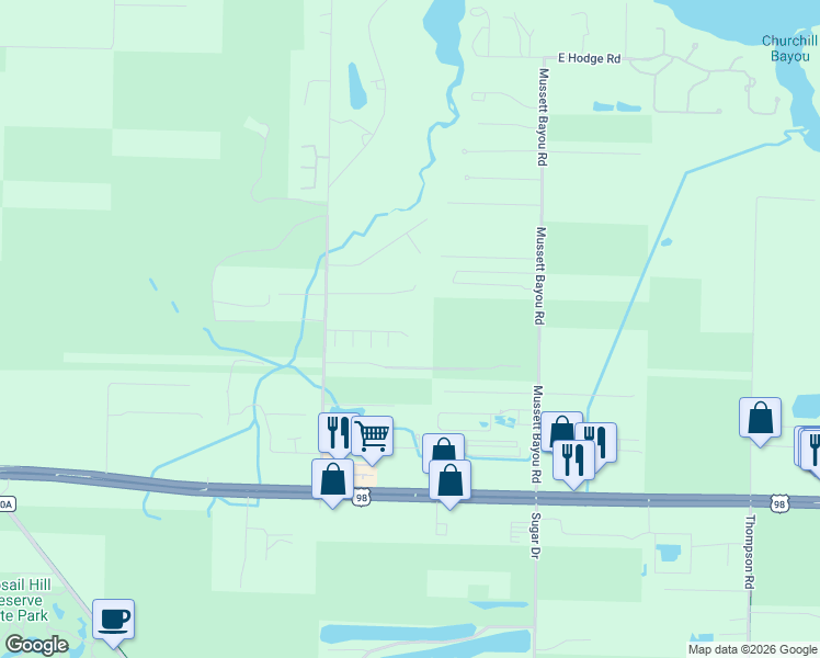map of restaurants, bars, coffee shops, grocery stores, and more near 197 Hackberry Way in Santa Rosa Beach
