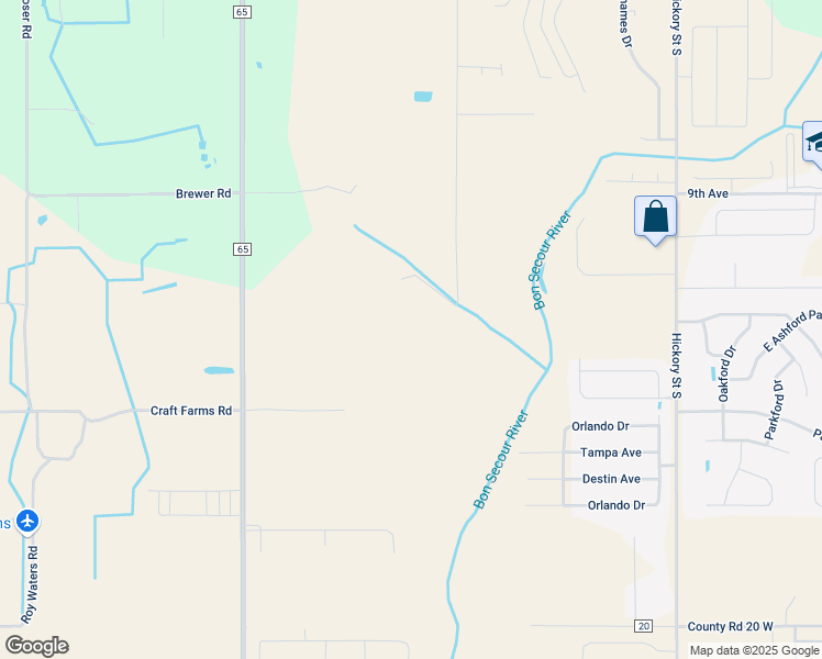 map of restaurants, bars, coffee shops, grocery stores, and more near 10861 Barner Road in Foley