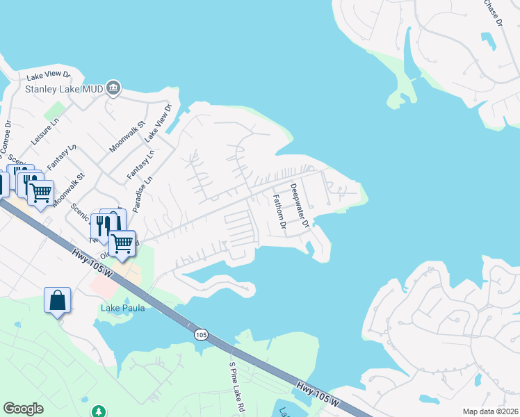 map of restaurants, bars, coffee shops, grocery stores, and more near 1930 Old River Road in Montgomery