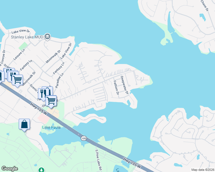 map of restaurants, bars, coffee shops, grocery stores, and more near 1930 Old River Road in Montgomery