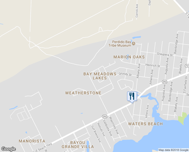 map of restaurants, bars, coffee shops, grocery stores, and more near 1909 Dunlap Street in Pensacola