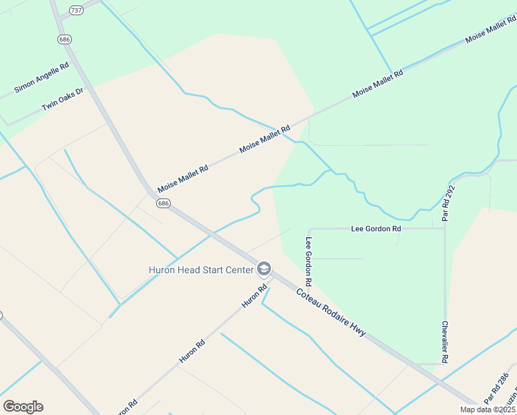 map of restaurants, bars, coffee shops, grocery stores, and more near 1667 Coteau Rodaire Highway in Arnaudville