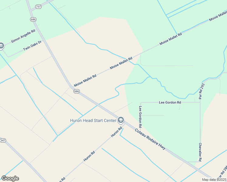 map of restaurants, bars, coffee shops, grocery stores, and more near 1667 Coteau Rodaire Highway in Arnaudville