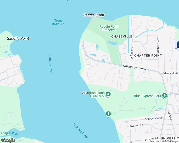 map of restaurants, bars, coffee shops, grocery stores, and more near 4946 Toproyal Lane in Jacksonville