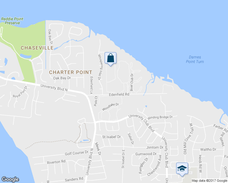map of restaurants, bars, coffee shops, grocery stores, and more near 5601 Tidewater Club Boulevard in Jacksonville