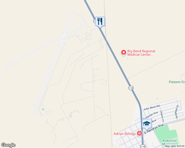 map of restaurants, bars, coffee shops, grocery stores, and more near 2201-2285 Fort Davis Hwy in Alpine