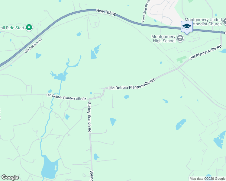 map of restaurants, bars, coffee shops, grocery stores, and more near 23695 Old Dobbin Plantersvil Road in Montgomery