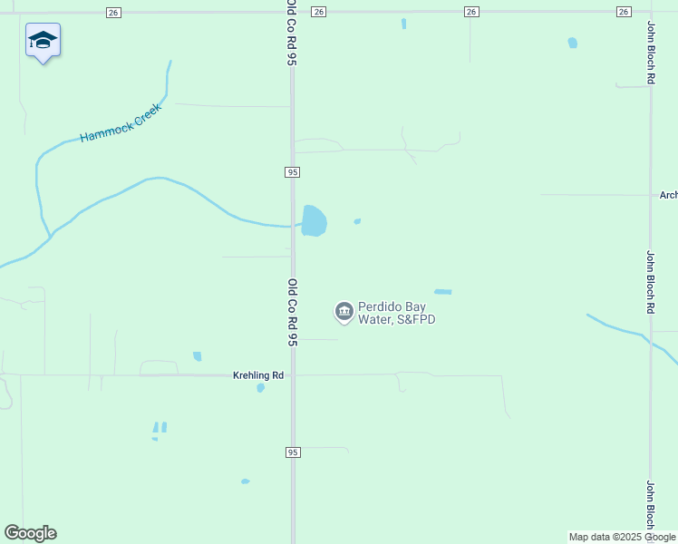 map of restaurants, bars, coffee shops, grocery stores, and more near 10804 County Road 95 in Elberta