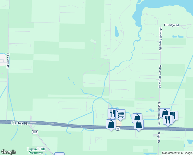 map of restaurants, bars, coffee shops, grocery stores, and more near 461 Don Bishop Road in Santa Rosa Beach