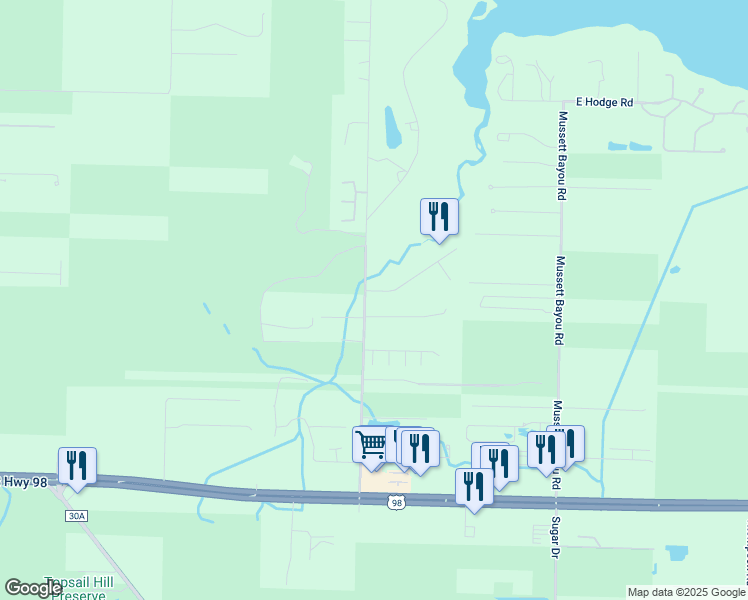 map of restaurants, bars, coffee shops, grocery stores, and more near 28 Turtle Creek Drive in Santa Rosa Beach