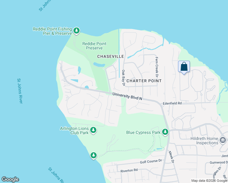 map of restaurants, bars, coffee shops, grocery stores, and more near 4374 Jiggermast Avenue in Jacksonville
