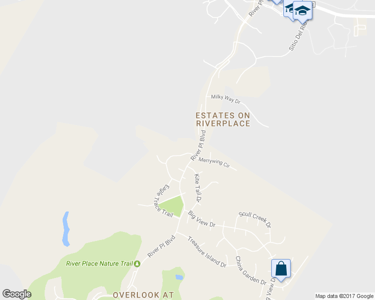 map of restaurants, bars, coffee shops, grocery stores, and more near 5510 Merrywing Circle in Austin