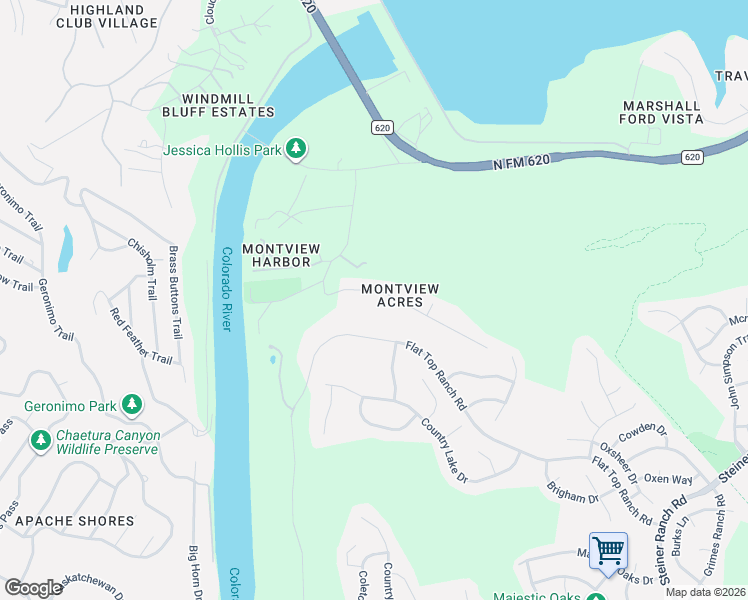map of restaurants, bars, coffee shops, grocery stores, and more near 13609 Montview Drive in Austin
