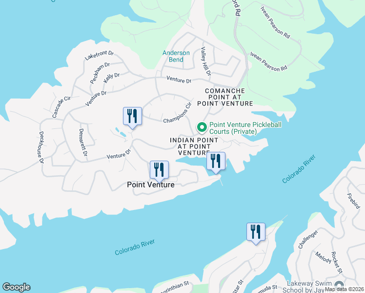 map of restaurants, bars, coffee shops, grocery stores, and more near 339 Venture Boulevard South in Leander