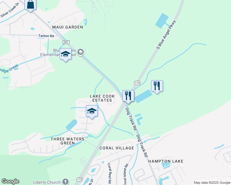 map of restaurants, bars, coffee shops, grocery stores, and more near 100 Carrier Drive in Pensacola