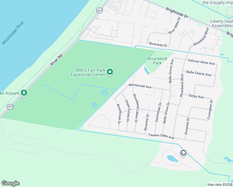 map of restaurants, bars, coffee shops, grocery stores, and more near 3722 Westervelt Avenue in Baton Rouge